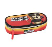 BRAINROT - Astuccio Ovale Organizzato Ufficiale Brainrot, Astuccio Ovale con Tasca Interna con Zip, Divisorio con Passanti Elastici e Interno Foderato, 22x7,5hx11 cm