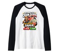Brainrot Calling Funny Viral Meme Humor Design in Arrivo Maglia con Maniche Raglan