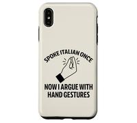 Brainrot italiano ha parlato una volta ora gesti delle mani divertenti Custodia per iPhone XS Max