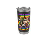 BRAINROT ITALIANO TUTTI I PERSONAGGI Bandiera Arcobaleno Orgoglio Bicchiere termico in acciaio inox doppia parete