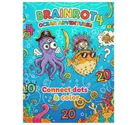 BRAINROT OCEAN ANIMALS - Connect the Dots and Color: EDICIÓN B/N