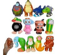 Brainrot Personaggi,Figurine Italian Brainrot,Tung Tung Tung Sahur,Squishy Antistress,Giocattoli Antistress Da Spremere Morbidi,Regalo Di Natale (12PCS)