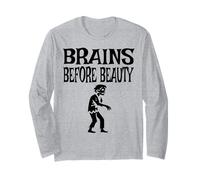 Brains Before Beauty Halloween Maglia a Manica
