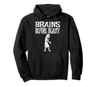 Brains Before Beauty Halloween Zombie Felpa con Cappuccio