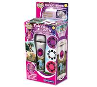 Brainstorm Toys STEM Fairy & Unicorn Torcia e proiettore - 24 immagini fantasy, proietta immagini magiche chiare fino a 1 m di larghezza, giocattolo interattivo per bambini