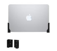 BRAINWAVZ Supporto adesivo da parete per tablet e laptop sottile per iPad, Android, MacBook, Surface, iPad Air, Mini & Pro, Galaxy Tab Note eBook, Kindle e altro, Stick On o Screw-in (nero)