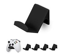 Brainwavz - Supporto da parete per controller di gioco (4 pezzi) per Xbox One Switch, PS4 Steam PC Nintendo, accessori universali per gamepad - senza viti, bastone su, nero