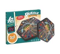 Brainy Knots, Puzzle Board, Strategic Game, Challenging Indoor Activity, Abundant Functions, Portable Design, String Lacing Toy, for Kids Home Travel, 9,84 x 8,66 x 0,79 pollici