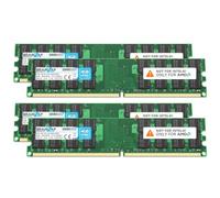 BRAINZAP 16GB (4x4GB) DDR2 800MHz PC2-6400U-666 DIMM CL6 2Rx16 1.8V Unbuffered Non-ECC RAM memoria per PC desktop Modulo di memoria Memory