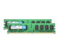 BRAINZAP 4GB (2x2GB) DDR2 800MHz PC2-6400U-666 DIMM CL6 2Rx8 1.8V Unbuffered Non-ECC RAM memoria per PC desktop Modulo di memoria Memory