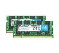 BRAINZAP Memoria RAM da 4 GB (2 X 2 GB) SO-DIMM PC2-6400S 2Rx8 800 MHz 1,8 V CL6 Notebook Laptop