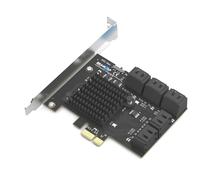 BRAINZAP Scheda di espansione PCI-Express a 10 porte PCIe x1 a SATA III / SATA 3 6 Gbps