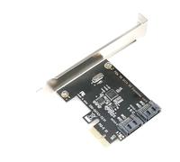 BRAINZAP Scheda di espansione PCI-Express a 2 porte PCIe x1 a SATA III/SATA 3 6 Gbps