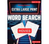 Brainzy Puzzles - Extra Large Print Movies Word Search: Themed Word Search Puzzle For Adults Seniors And Teens, With Easy To Read Large Print, About ... Gift For Vacations, Holidays And Bedtime