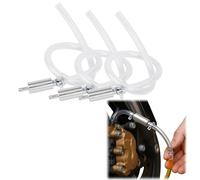 Brake Bleeder Hose One Way Check Valve, Universal One-Way Brake Bleeder Hose Kit with Check Valve, Car Motorcycle Hydraulic Clutch Brake Fluid Bleeder Tube with Metal Clips (3 pcs)