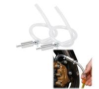 Brake Bleeder Hose One Way Check Valve, Universal One-Way Brake Bleeder Hose Kit with Check Valve, Car Motorcycle Hydraulic Clutch Brake Fluid Bleeder Tube with Metal Clips (2 pcs)