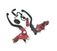 Brake Clutch Levers Adatto Per La Maggior Parte Delle Motociclette Cavo Frizione Sinistro Da 7/8" 22 Mm + Cilindro Principale Idraulico Destro Da 17,5/19 RC leva frizione(Red 19 Rcs)