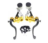 Brake Clutch Levers Adatto Per La Maggior Parte Delle Motociclette Pompa Frizione Freno PX1 Frizione Moto Freno A Disco Pompa Freno Da 17,5 Mm leva frizione(Gold 1 Pair)
