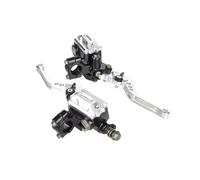 Brake Clutch Levers Adatto Per La Maggior Parte Motociclette Leve Cilindro Principale Manubrio Da 22 Mm Maniglia Della Frizione Pompa Freno Idraulico Accessori CNC leva frizione(1 pair Silver)
