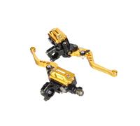Brake Clutch Levers Adatto Per La Maggior Parte Motociclette Leve Cilindro Principale Manubrio Da 22 Mm Maniglia Della Frizione Pompa Freno Idraulico Accessori CNC leva frizione(1 pair Gold)