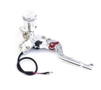 Brake Clutch Levers Leva Della Pompa Freno Del Motociclo CNC 7/8 "22mm Pompa Leva Frizione Idraulica A Disco Universale Per Moto leva frizione(Right silver)