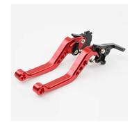 Brake Clutch Levers Leva Freno Motociclo A Disco Frizione A Tamburo Sinistro Leva A Mano Per Moto Regolabile In Alluminio CNC Adatta Per La Maggior Parte Motocicli leva frizione(Red 1 pair)