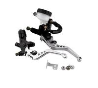 Brake Clutch Levers Per 7/8" 22mm Kit Leve Serbatoio Cilindro Freno Frizione Moto In Alluminio Set Maniglia Frizione leva frizione(Silver)