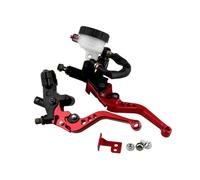 Brake Clutch Levers Per 7/8" 22mm Kit Leve Serbatoio Cilindro Freno Frizione Moto In Alluminio Set Maniglia Frizione leva frizione(Red)