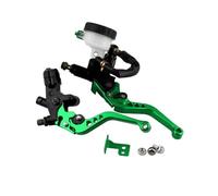 Brake Clutch Levers Per 7/8" 22mm Kit Leve Serbatoio Cilindro Freno Frizione Moto In Alluminio Set Maniglia Frizione leva frizione(Green)