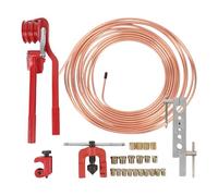 Brake Lines Flaring Tool, Copper Tube Cutting Set, 3.16in Precision Flaring Kit, Heavy Duty Pipe Bender Cutter, Compact Design for Repair, HVAC, Refrigeration, Trailer, Motorcycle