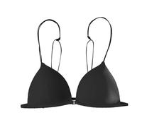 Bralette a Triangolo Elasticizzato Biadesivo per Vestiti Scollati Bretelle Reggiseno (Black, M)