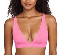 Bralette da donna in cotone con scollo profondo - reggiseno sexy a triangolo sfoderato, traspirante, senza imbottitura, reggiseno a V profondo