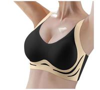 Bralette Donna, Reggiseno Posturale Donna con Coppe in Pizzo Stretch Imbottitura Foderata in Cotone E con Schiene in Morbida Microfibra Bralette Donna Cotone per Tutti I Giorni