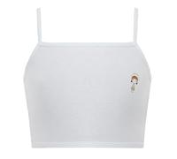 Bralette leggera per bambini dai 9 ai 12 anni, la canotta elastica garantisce un comodo abbigliamento casual quotidiano in cotone traspirante per adolescenti, bianco, Taglia unica