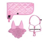 Brama West HKM Hobby Horse Set Magic Star, cavezza per nodi, cappa per mosche e mantovana, perfetto per hobby Horsing e tornei (rosa)