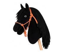 Brama West HKM - Set di cavalli per hobby Magic Star, con cavezza a nodo con strass, per bambini (arancione)