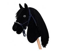 Brama West HKM - Set di cavalli per hobby Magic Star, con cavezza a nodo con strass, per bambini (blu navy)