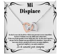Bramart Collana Donna MI Dispiace Scusami Amore Fidanzata Argento Idee Regali per lei, Anniversario Perdono, Compleanno o Natale - Cofanetto con DEDICA incluso. (Mi Dispiace - Collana)