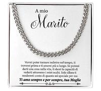 Bramart Collana Uomo Marito Fidanzato Ragazzo sei speciale Ti amo tanto - Idee Regali per lui per Natale anniversario - Cofanetto con DEDICA incluso