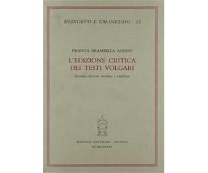 Brambilla Ageno,Franca. - L'edizione critica dei testi volgari.