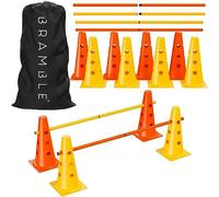 BRAMBLE! 12 Ostacoli da Allenamento Regolabili tra Cui Coni e Bastoncini - Ideali per Bambini e Cani, Sia per attività Indoor Che Outdoor