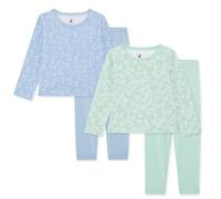 Bramble & Bear (Confezione da 2) Pigiama a maniche lunghe per bambini e ragazzi - Set di pigiami delicati in cotone biologico per 2-10 anni - Comodi, morbidi e confortevoli, Lepre ed edera, 4-6 anni