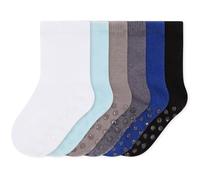 Bramble & Bear confezione da 6/12 Calzini unisex per bambini - Calzini antiscivolo per bambini con struttura in morbido cotone - Blu e rosa assortiti in taglie da 0 a 5 anni