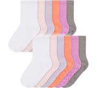 Bramble & Bear confezione da 6/12 Calzini unisex per bambini - Calzini antiscivolo per bambini con struttura in morbido cotone - Blu e rosa assortiti in taglie da 0 a 5 anni