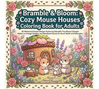 Bramble & Bloom: Cozy Mouse Houses Coloring Book for Adults: 40 Whimsical Kawaii Designs Featuring Adorable Tiny Mouse Cottages Hidden in Cottage ... Scenes for Stress Relief and Relaxation