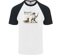 Branch Manager Divertente Cane Passeggio Papà Uomo S/S Baseball T-Shirt