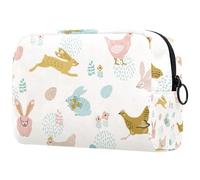 Branch of Blooming Cherry Cosmetic Makeup Bag Piccola borsa da viaggio con cerniera Borsa da toilette portatile Organizer per trucco per donne ragazze, Multicolore 03, 18.5x7.5x13cm/7.3x3x5.1in