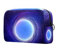 Branch of Blooming Cherry Cosmetic Makeup Bag Piccola borsa da viaggio con cerniera Borsa da toilette portatile Organizer per trucco per donne ragazze, Multicolore 09, 18.5x7.5x13cm/7.3x3x5.1in