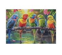 Branch Parrot Group Puzzle 300 Pezzi Sfida Rompicapo Collezione Magical Cosmic Creatures Per Veri Appassionati Pezzi Di Alta Qualità Regalo Per Natale 2025 300 PCS
