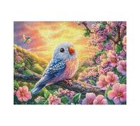 Branch Pink Parrot Puzzle 500 Pezzi Per Bambini Ragazzi Twigs Flora Foliage Cartone Di Alta Qualità Atossico Attività Educativa Per Tempo Libero Scolastico Con Confezione Regalo 500 PCS